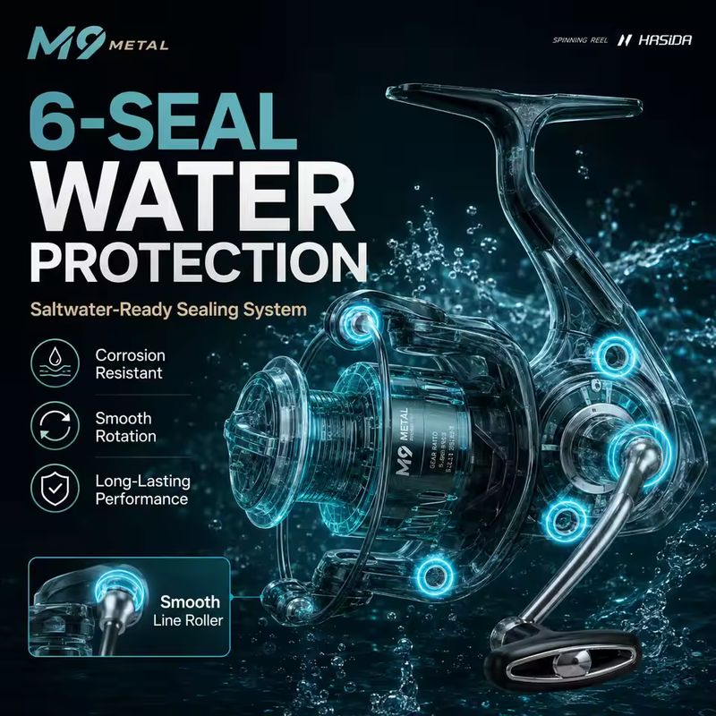 HASIDA M9 Spinning Reel Full M - Fishing Boat Steering Wheel review and price